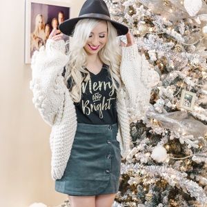 Single Sample Heart Pom Pom Cardigan